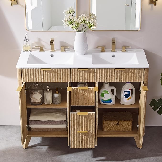 T4TREAM 48" Fluted Bathroom Vanity - Image 8
