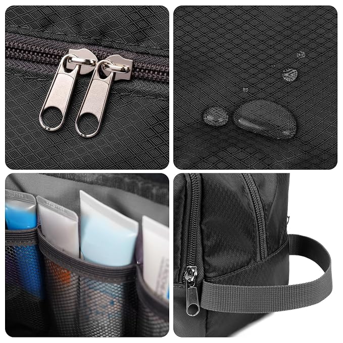 Toiletry Bag for Men Hanging Dopp Kit Water Resistant Shaving Bag Small - Image 5