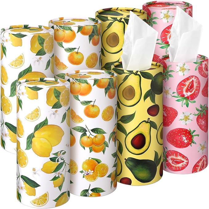 Zonon 8 Pcs Car Tissues Holder Round Box by Zonon