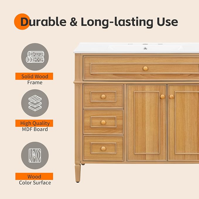 Harper & Bright Designs 36" Bathroom Vanity - Image 7