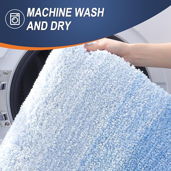 OLANLY Bathroom Rug Set 2 Piece, Soft Absorbent Microfiber Bath Mats and - Image 6