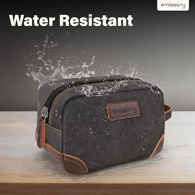 emissary Toiletry Bag for Men, Canvas Travel Toiletry Bag Men's Dopp Kit - Image 6