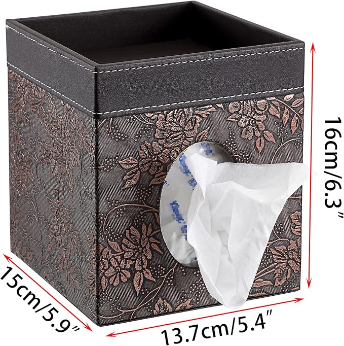 Sumnacon Leather Square Tissue Box Cover - Image 4