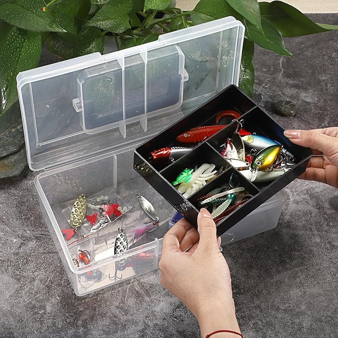 JUXYES 2 Pack Plastic Carry Storage Box - Image 9