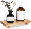 Bathroom Counter Organizer Wood Pedestal Stand Farmhouse Decorative Tray Soap by zoocatia