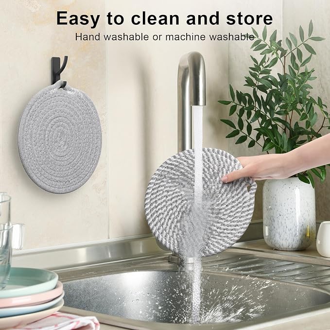 7" Trivets for Hot Dishes, 6 Pack Hot Pads for Kitchen Counter & Dining Table - Image 6