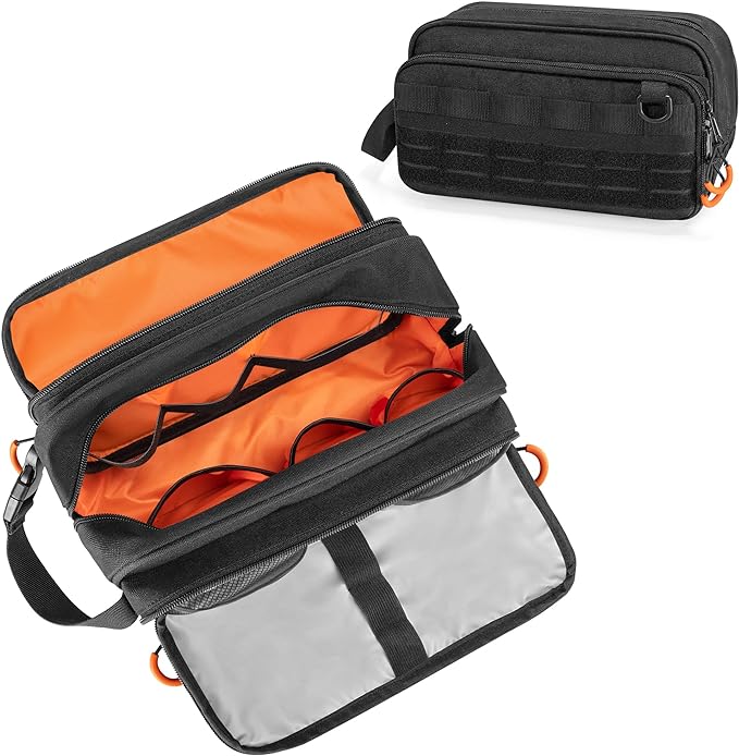 Tactical Toiletry Travel Bag for Men, Dopp Kit Shaving Organizer Case for by Prokva