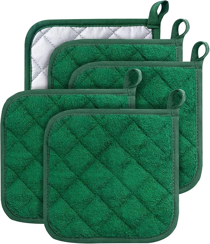 100% Cotton Kitchen Everyday Basic Terry Pot Holder Heat Resistant Coaster by Lifaith