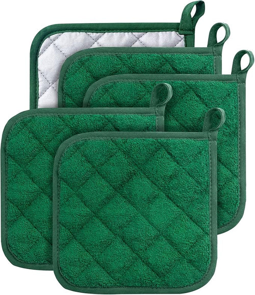 100% Cotton Kitchen Everyday Basic Terry Pot Holder Heat Resistant Coaster by Lifaith