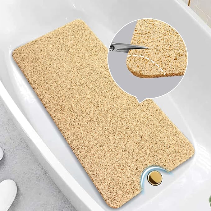 Asvin Soft Textured Bath, Tub Mat, 47x16 Inch, Phthalate Free, Non Slip Comfort - Image 6