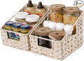 GRANNY SAYS Wicker Basket with Handles, Trapezoid Decorative Woven Baskets by GRANNYSAYS