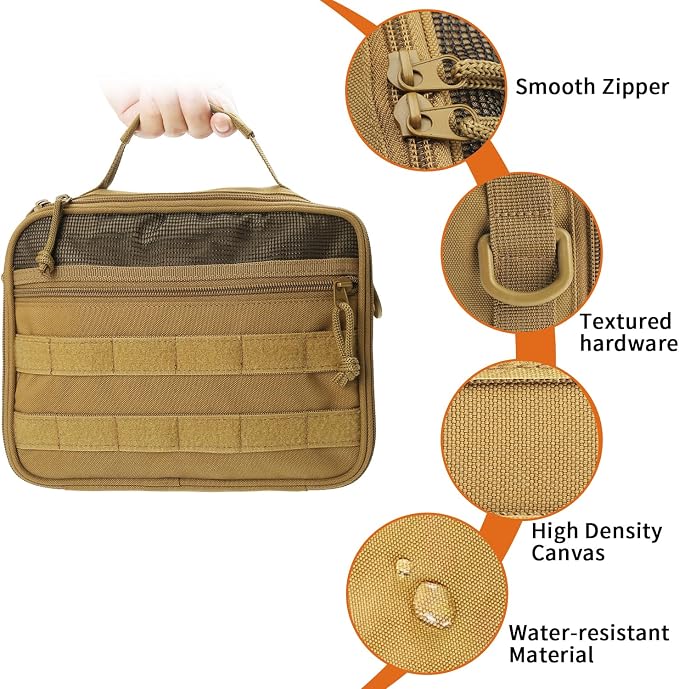 SMONT Tactical Toiletry Bag for Men, 9.5" Hanging Dopp Kit Shaving Hygiene Bag - Image 5