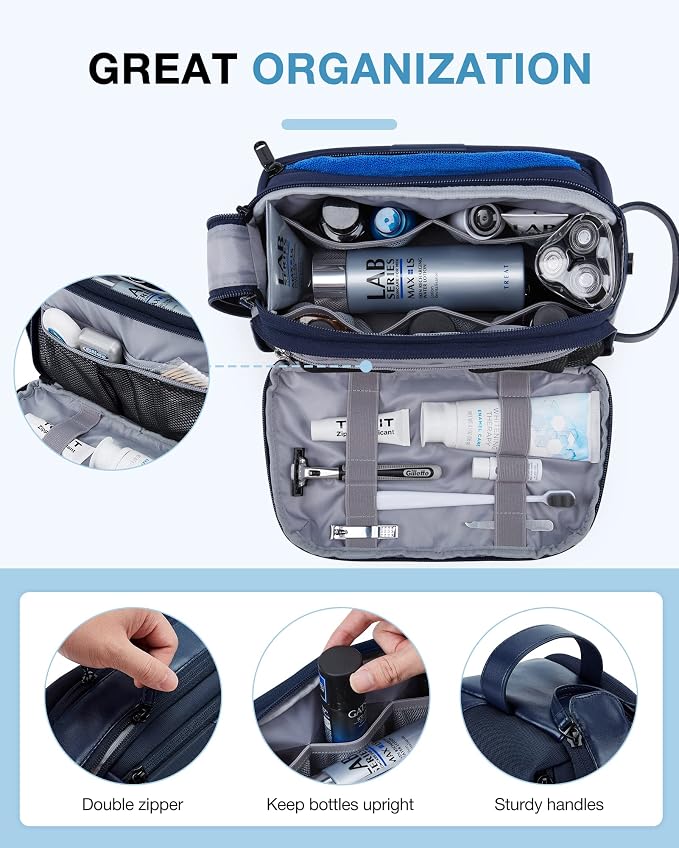 BAGSMART Toiletry Bag for Men, Large Travel Toiletry Organizer, Dopp Kit - Image 2