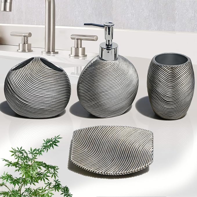 LUANT Bathroom Accessories Set Including Cup, Toothbrush Holders, Soap Dishes by LUANT