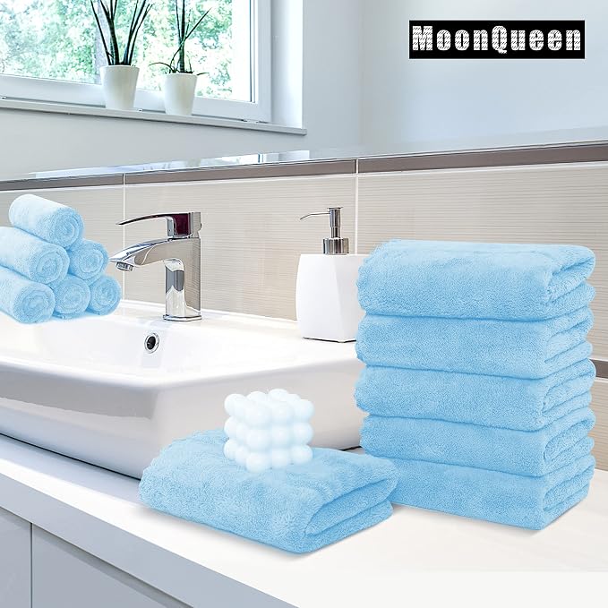 MOONQUEEN 6 Pack Premium Hand Towels - Image 2