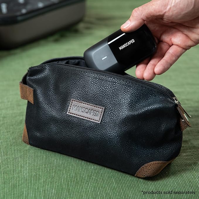 MANSCAPED® The Shed Men's Premium Quality Toiletry Bag, PU Leather Dopp Kit - Image 7