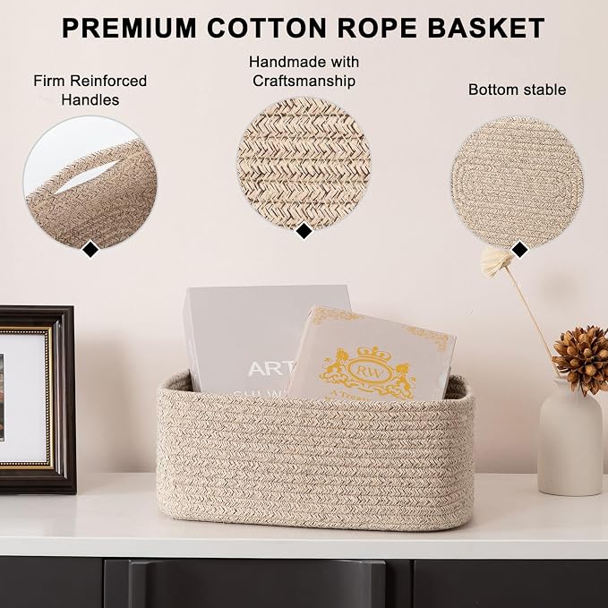 6 Pack Storage Baskets for Shelves, Small Baskets for Shelves, Cute Decorative - Image 5