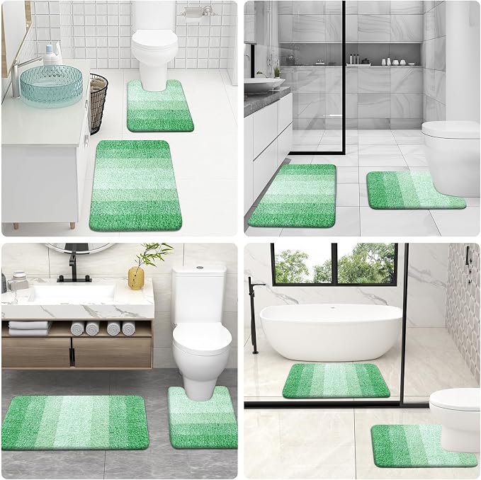 OLANLY Bathroom Rug Set 2 Piece, Soft Absorbent Microfiber Bath Rug Set - Image 9