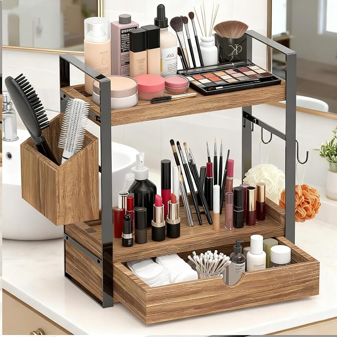 2-Tired Bathroom Counter Organizers and Storage, Bathroom Countertop Organizer - Image 2