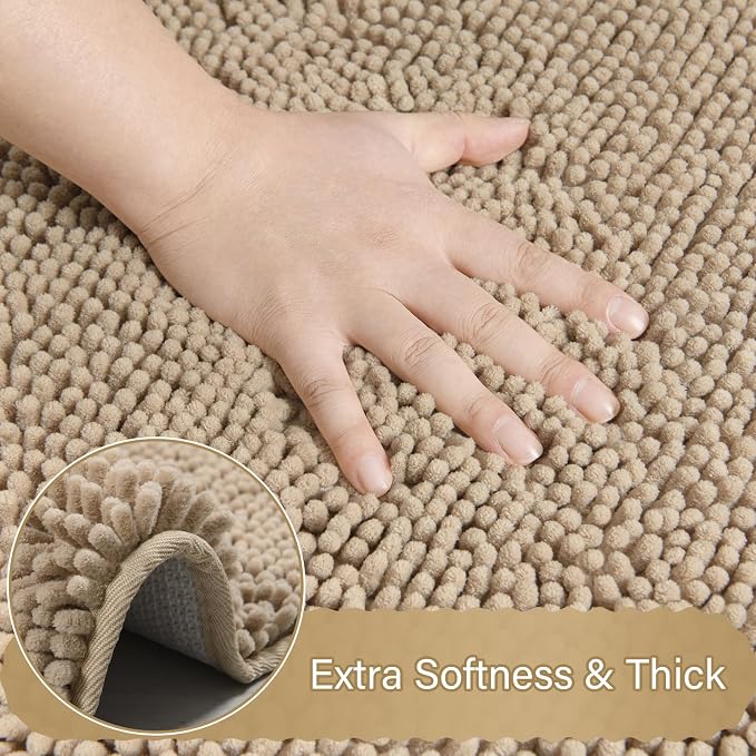 AROGAN Bathroom Rug Sets 2 Piece, Washable Bath Rug, Absorbent Soft Non Slip - Image 6