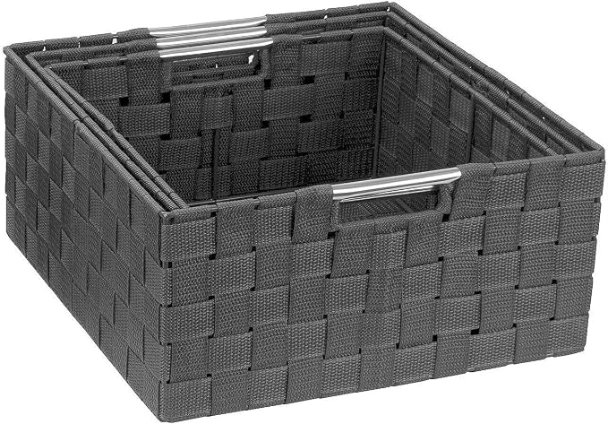 Sorbus Storage Box Woven Basket Bin Container Tote Cube Organizer Set Stackable - Image 6