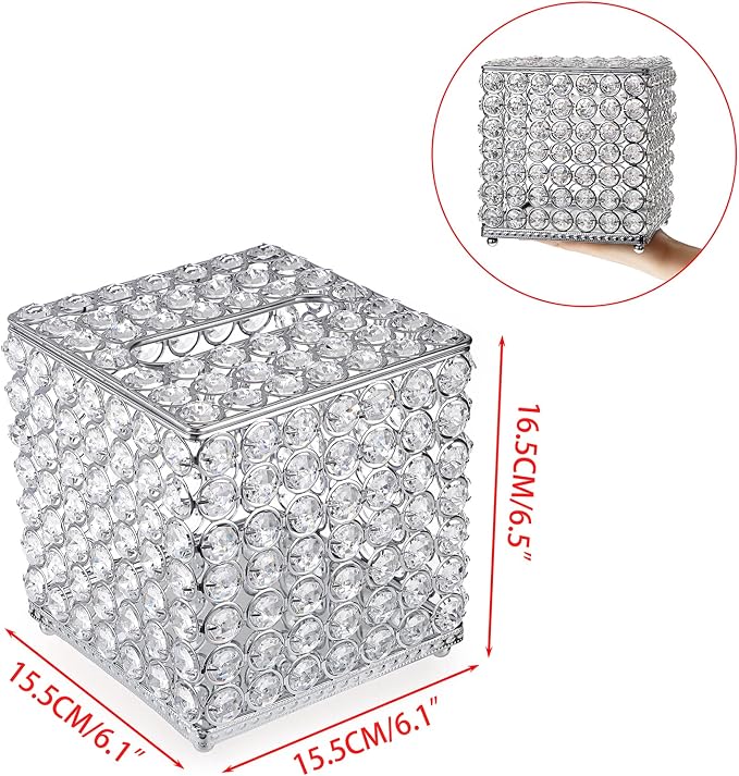 Sumnacon Crystal Square Tissue Box Cover - Image 4