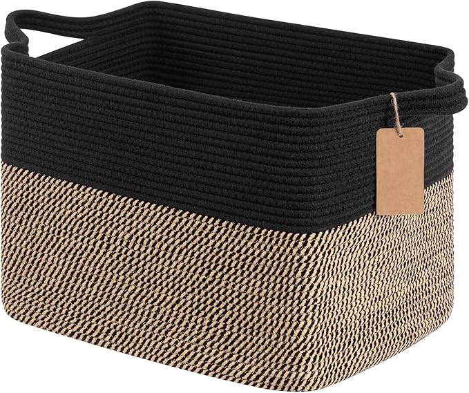 Goodpick Woven Storage Baskets for Organizing, Blanket Basket for Living Room by Goodpick
