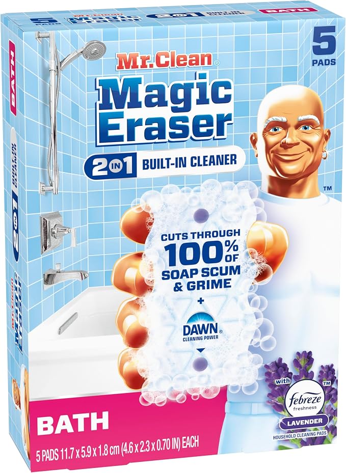 Mr. Clean Magic Eraser Sponge, Bathroom Cleaner, Shower Cleaner, Tub Cleaner - Image 11
