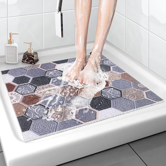 Shower Mat Non-Slip, 24x24 Inch Soft Comfort Bath Mat by Unknown