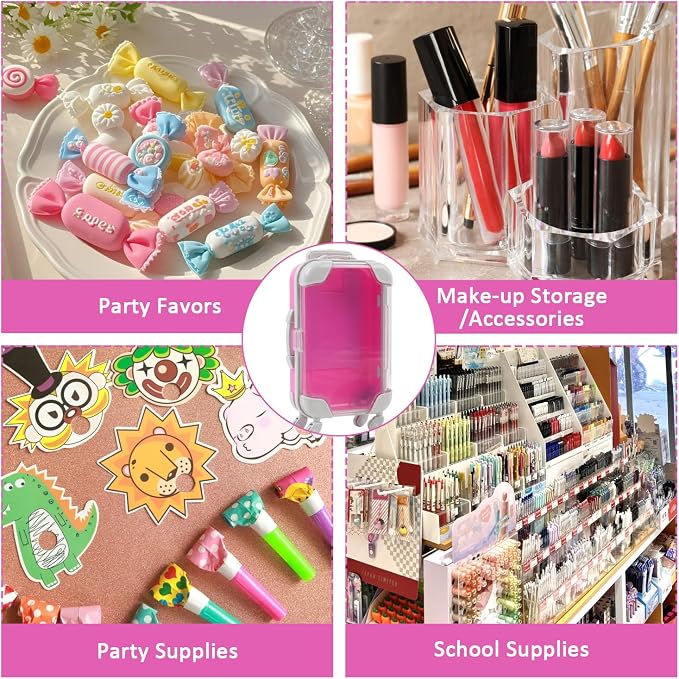 6 Pcs Mini Suitcase Party Favor Box Plastic Luggage Storage Box Empty Candy - Image 5