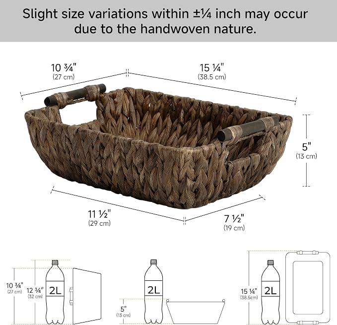 StorageWorks Wicker Baskets for Organizing, Woven Basket - Image 2