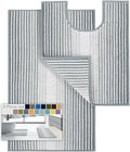 Bathroom Rugs Sets 2 Piece, Toilet Rugs U-Shaped, Contour Bath Mat Rugs Set by BSICPRO