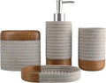 Hymmah Bathroom Accessories Set, Toothbrush Holder, Farmhouse Bathroom Decor by Hymmah