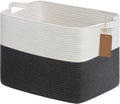 Goodpick Woven Storage Baskets for Organizing, Rectangle Cotton Rope Baskets by Goodpick