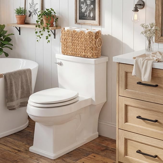 StorageWorks Scalloped Bathroom Toilet Paper Storage Holder, Wicker Toilet - Image 6