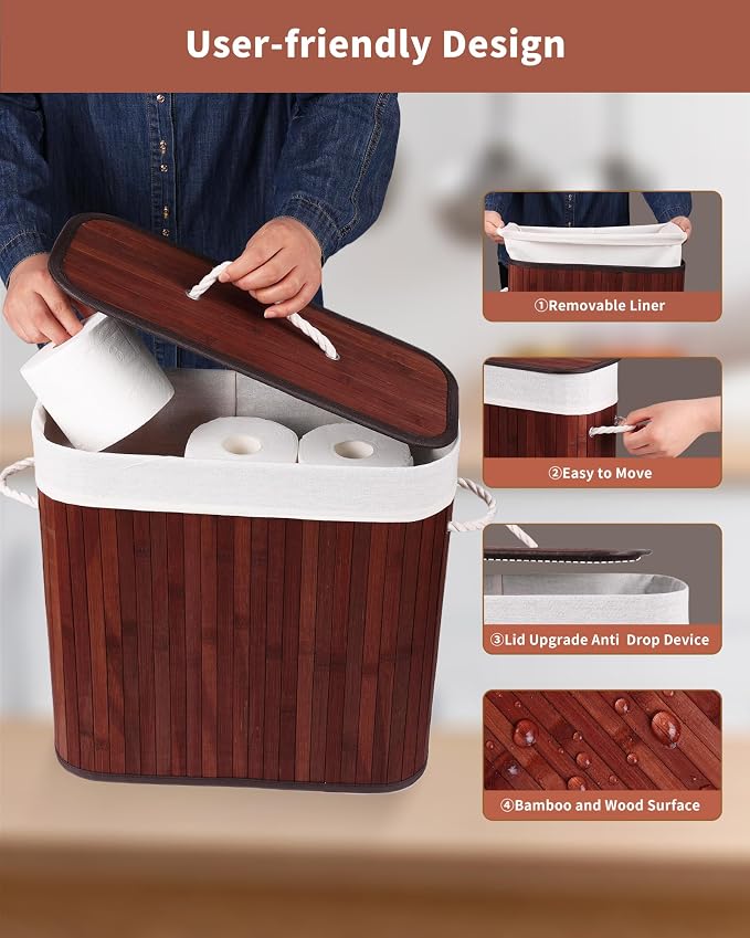 Bamboo Toilet Paper Storage - Image 4