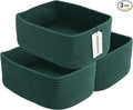 Small Woven Storage Baskets 13“X9”X5“ Decorative Rope Bins by XUANGUO