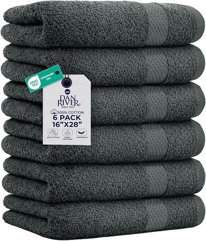 DAN RIVER 6-Pack Premium Hand Towels by DanRiver