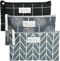 3 Pcs Canvas Bag Multi-Function Small Zipper Pouch Cute Travel Bag by SHEHARUHI