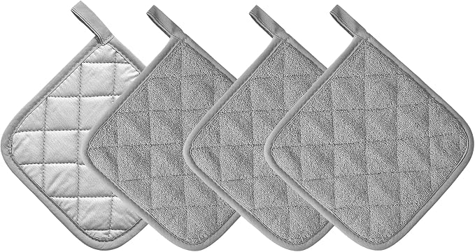 Kitchen Pot Holders Set Heat Resistant Pure Cotton Potholders Kit Trivets Large by KLNYOO