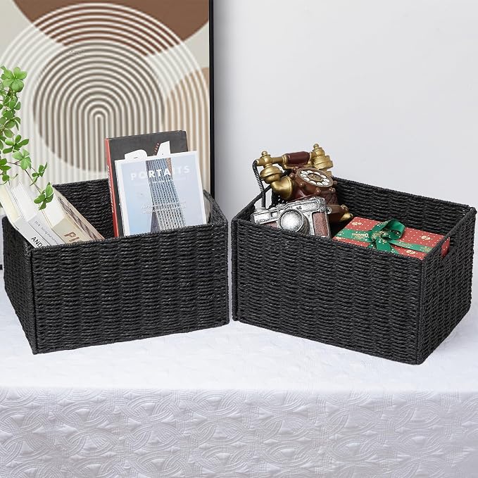 Vagusicc Wicker Storage Basket, Small Storage Baskets - Image 7
