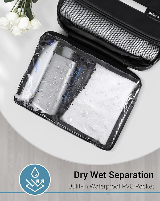 Maliton Toiletry Bag for Men & Women Travel Toiletry Bag Hanging Toiletry Bag - Image 5