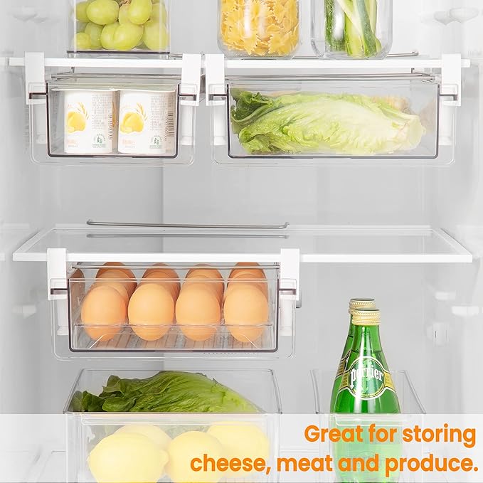 vacane Large Fridge Under Shelf Drawer, Pull Out Refrigerator Drawer Organizer - Image 3