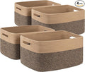 4 Pack Storage Baskets for Organizing, Woven Baskets for Shelves by SIXDOVE