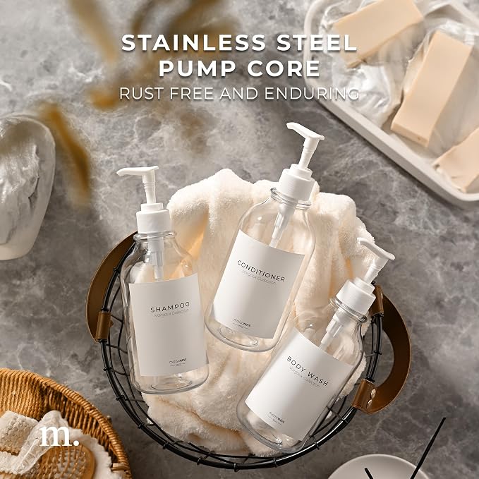 MaisoNovo Refillable Shampoo and Conditioner Bottles - Image 4