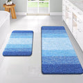 OLANLY Bathroom Rug Set 2 Piece, Soft Absorbent Microfiber Bath Rug Set by OLANLY