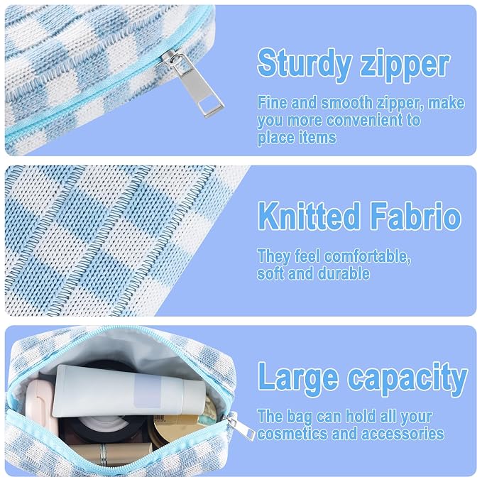 ZLFSRQ 6Pcs Checkered Pencil Case Cute Pencil Pouch - Image 5