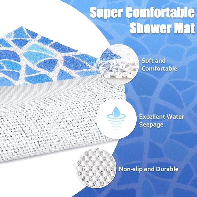 Shower Mat Bathtub Mat Non-Slip: 24x32 Inch, Soft Comfort Bath Mat - Image 7