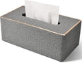 Tissue Box Cover Rectangular, PU Leather Tissue Box Holder by GORESE