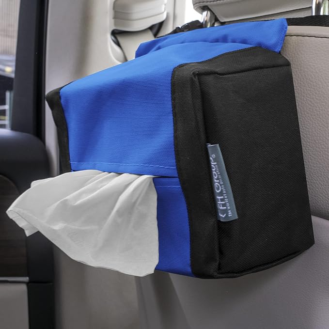 FH Group E-Z Travel Napkin Tissue Dispenser Holder Fits Most Cars, and Vans Blue - Image 2